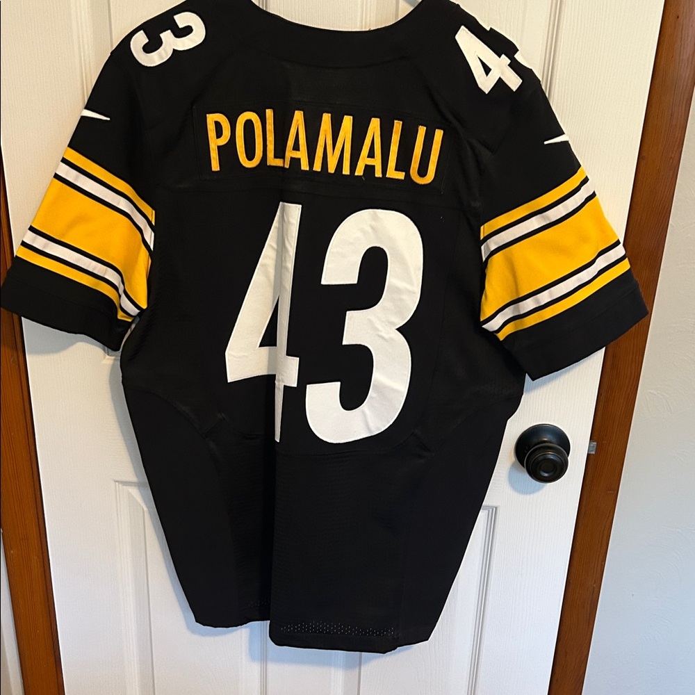 Troy Polamalu Steelers On Field Nike Jersey